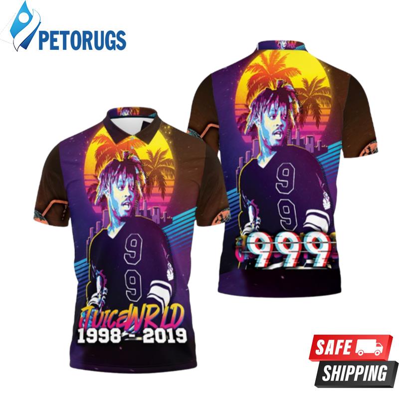 Juice Wrld 999 Rap Emo Hip Hop Never Die Pop Neon Style Polo Shirts