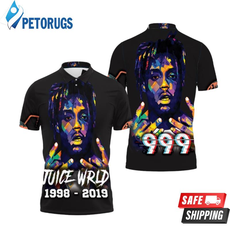 Juice Wrld 999 Rap Hip Hop Color Sketch Polo Shirts