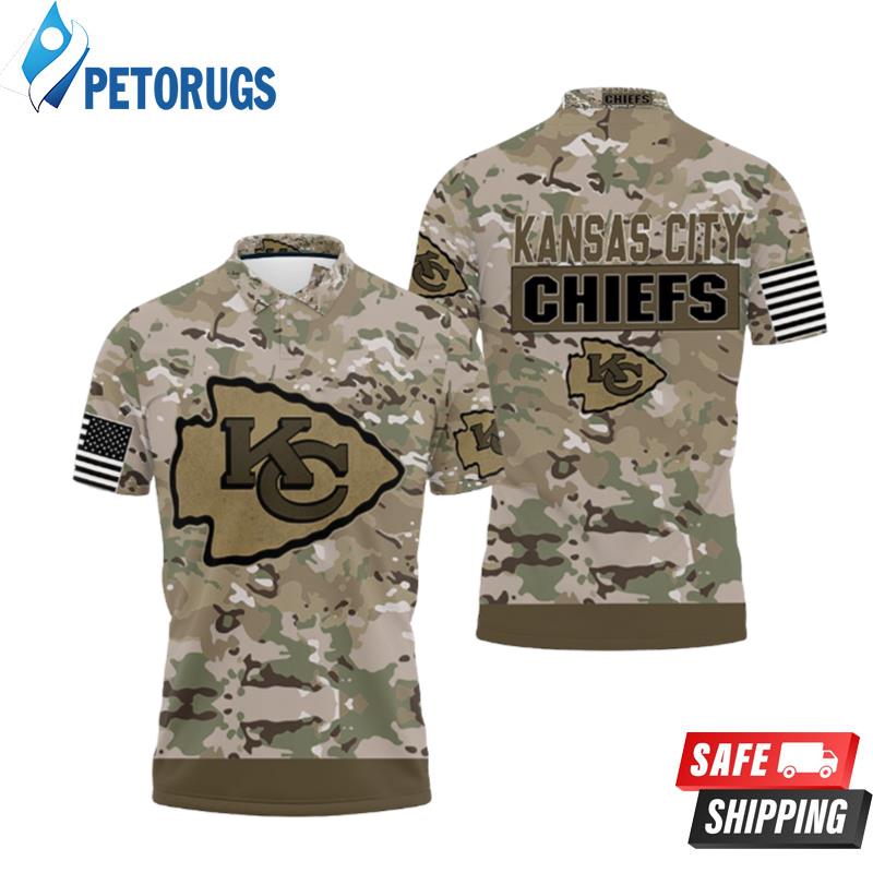 Kansas City Chiefs Camouflage Veteran Polo Shirts