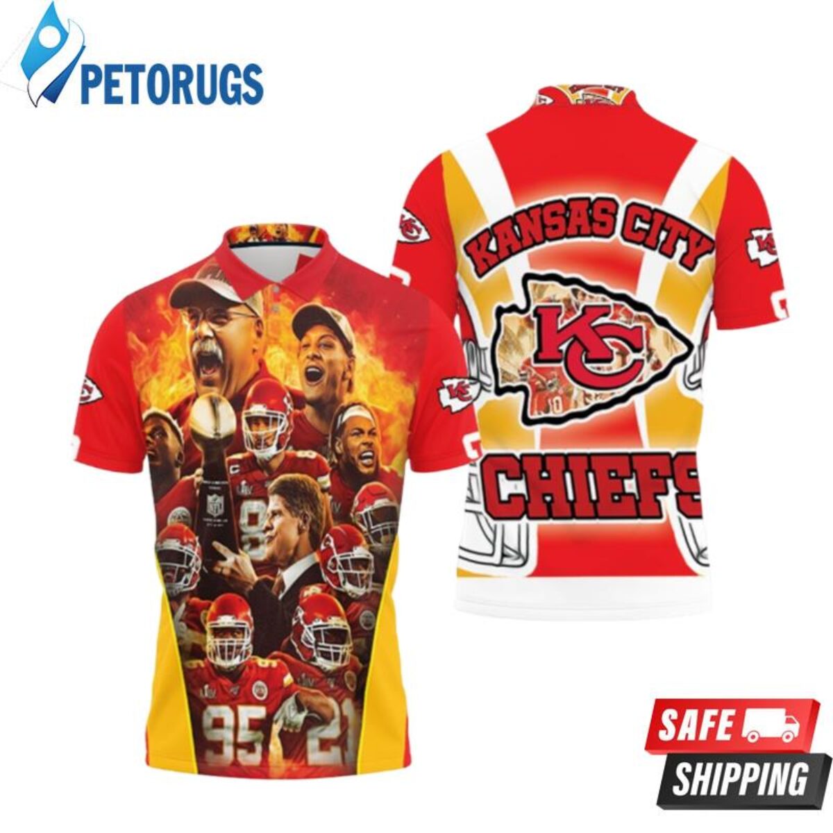 Kansas City Chiefs Super Bowl 2021 Afc West Division Champions Polo Shirts  - Peto Rugs