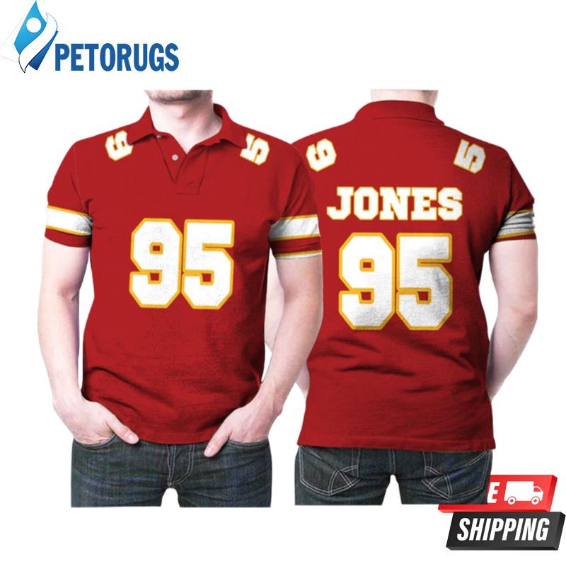 Kansas City Chiefs Chris Jones 95 Great Player Red Game Style Gift For Chiefs Fans Jones Lovers Polo Shirts