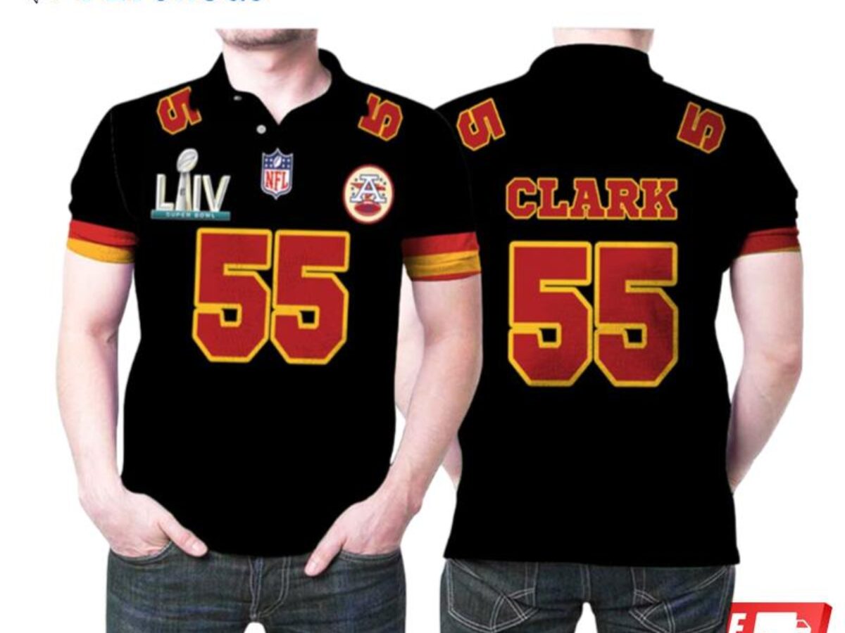 55 Frank Clark Kannas City 1 Inspired Style Polo Shirt