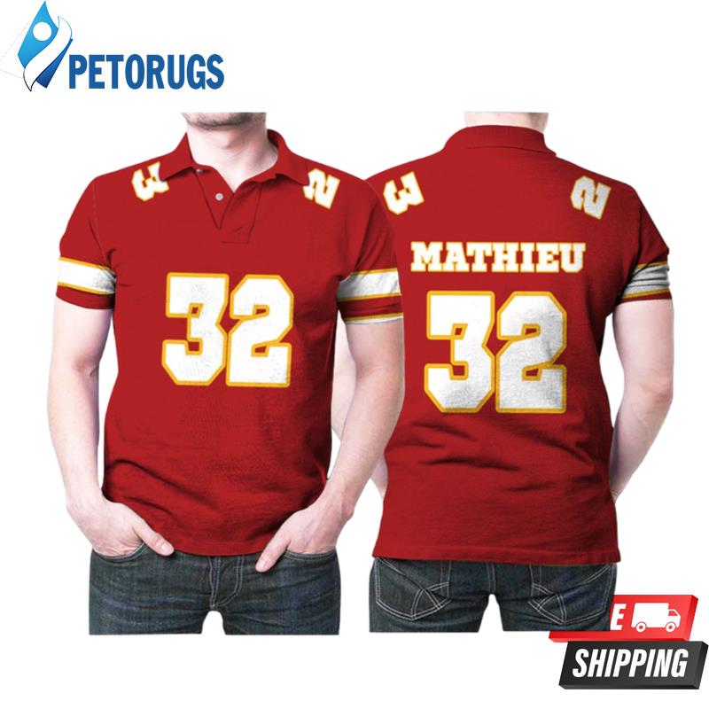 Kansas City Chiefs Tyrann Mathieu 32 Great Player Red Game Style Gift For Chiefs Fans Mathieu Lovers Polo Shirts