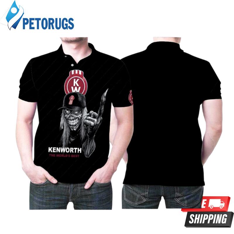 Kenworth Worlds Best Maiden Skull For Lovers Print Polo Shirts