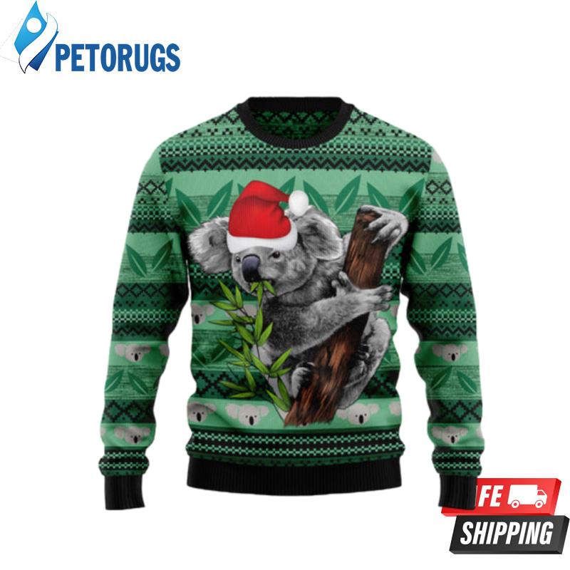 Koala Green Leaf Ugly Christmas Sweaters