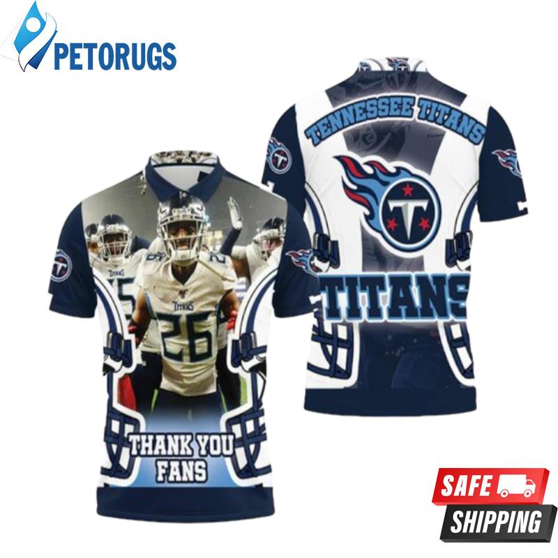 Kristian Fulton #26 Tennessee Titans Afc Division Champions Super Bowl 2021 Polo Shirts