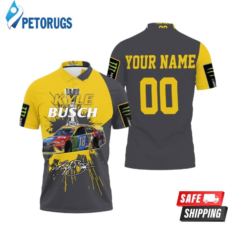 Kyle Busch Nascar Champion 2019 Signed Fans Personalized Polo Shirts