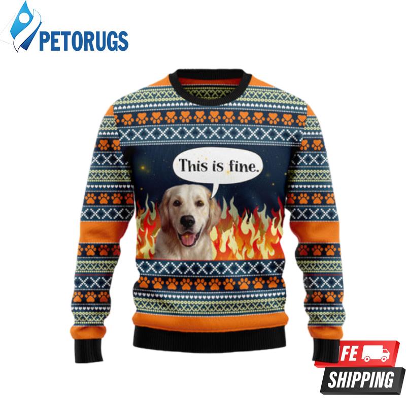 Labrador Retriever Fire Ugly Christmas Sweaters