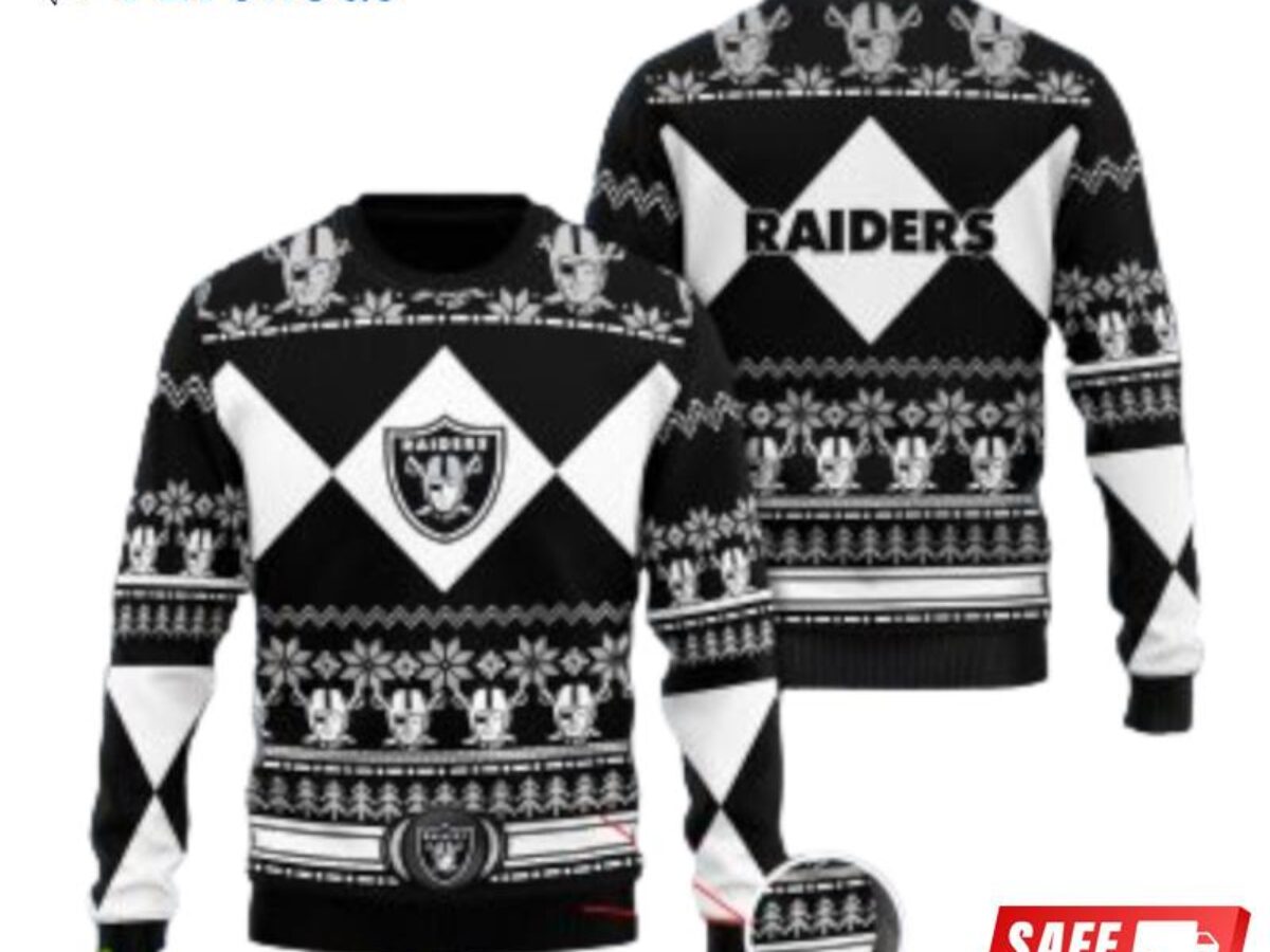 Las Vegas Raiders Christmas Pattern Ugly Christmas Sweater