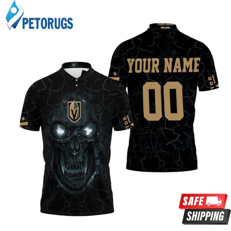 Lava Skull Vegas Golden Knights Personalized Polo Shirts