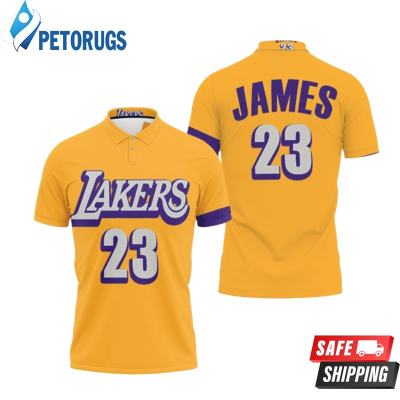 Lebron James Los Angeles Lakers 2020 Finished Swingman Yellow City Edition Polo Shirts