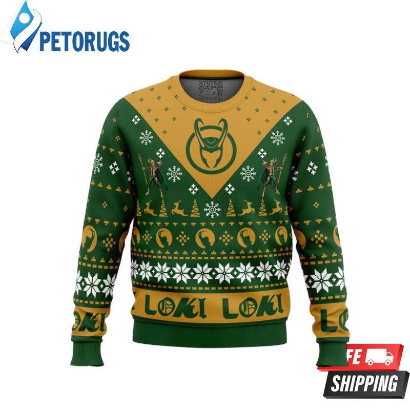 Let Earth Receive Her King Loki Marvel Ugly Christmas Sweaters