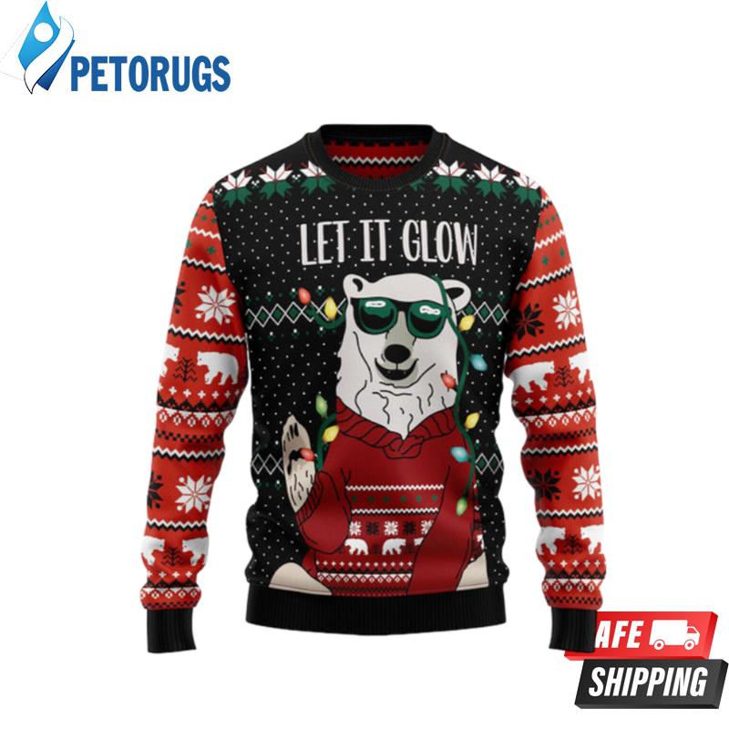 Let'S Glow Polar Bear 1 Ugly Christmas Sweaters