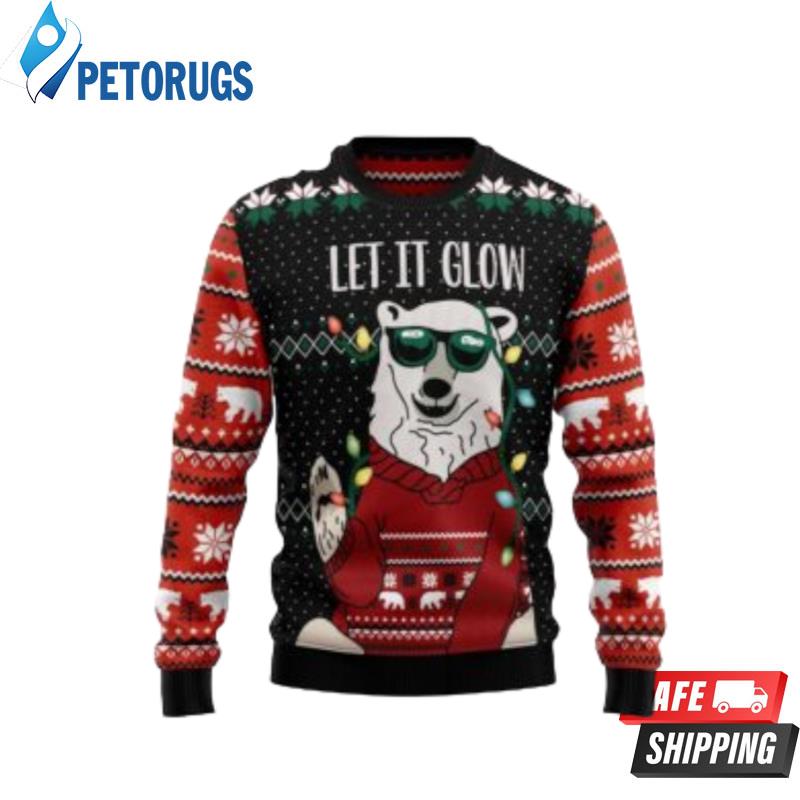 Let'S Glow Polar Bear Ugly Christmas Sweaters