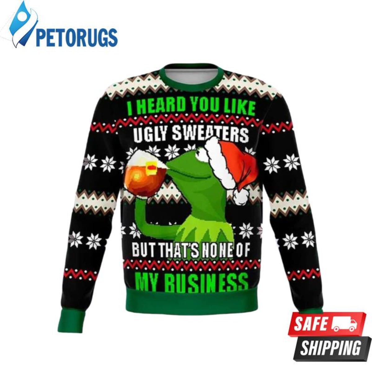 Kansas City Chiefs Grinch Knit Ugly Christmas sweater