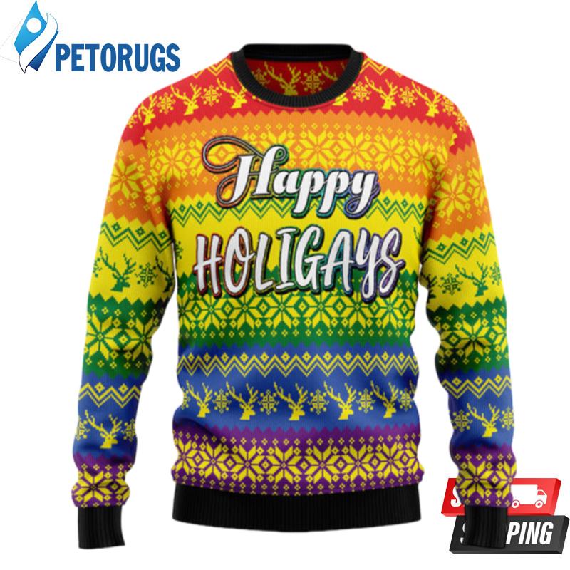 Lgbt Gay Pride Happy Holigays Ugly Christmas Sweaters