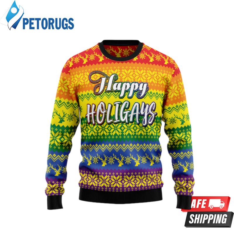 Lgbt Gay Pride Happy Holigays Ugly Christmas Sweaters