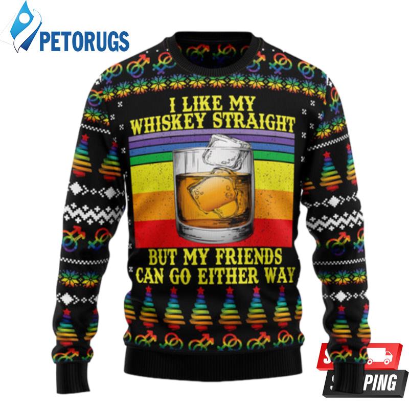 Lgbt Whiskey Straight Ugly Christmas Sweaters