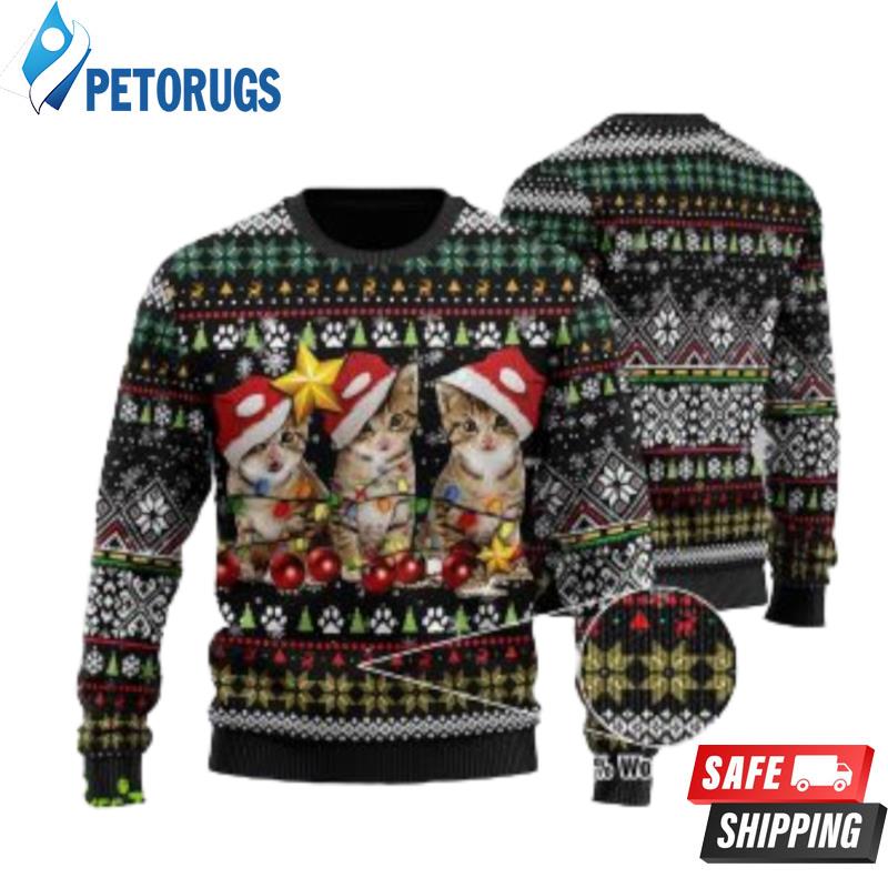 Little Cat Merry Christmas Ugly Christmas Sweaters