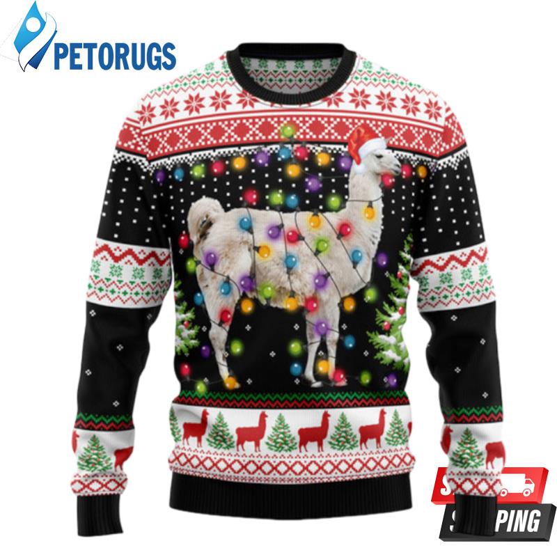 Llama Hit That Ugly Christmas Sweaters