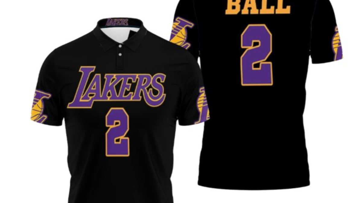 Lonzo Ball Los Angeles Lakers Gold Name and Number T-Shirt