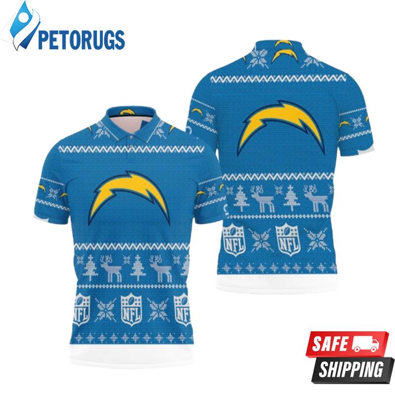 Los Angeles Chargers Nfl Ugly Sweat Christmas Polo Shirts