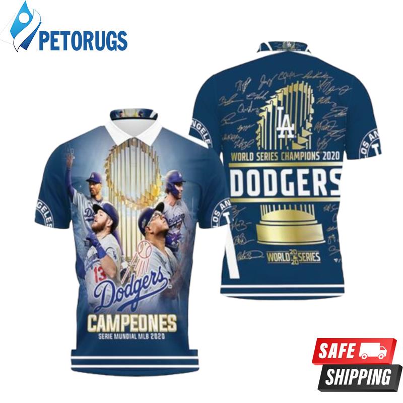 Los Angeles Dodgers Campeones Serie Mundial Mlb 2020 Polo Shirts