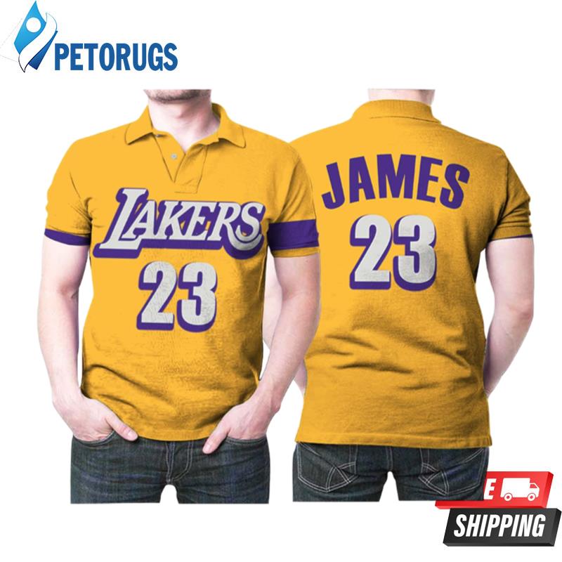 Los Angeles Lakers Lebron James 23 Nba Basketball 2020 Finished Swingman Yellow City Edition Style Gift For Lakers Fans Polo Shirts