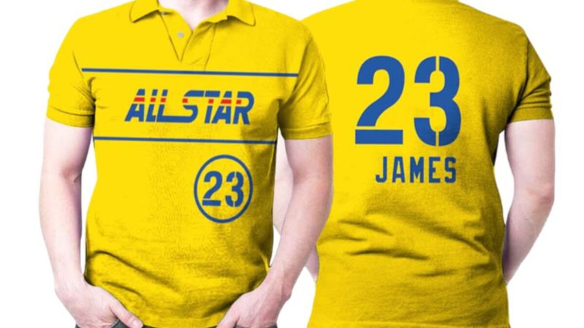 Lebron James Lakers 2021 All-Star Western Conference Gold Jersey Inspired  Polo Shirt