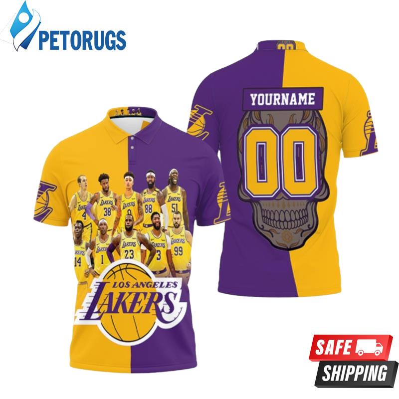 Los Angeles Lakers Skull Logo Nba Western Conference Polo Shirts