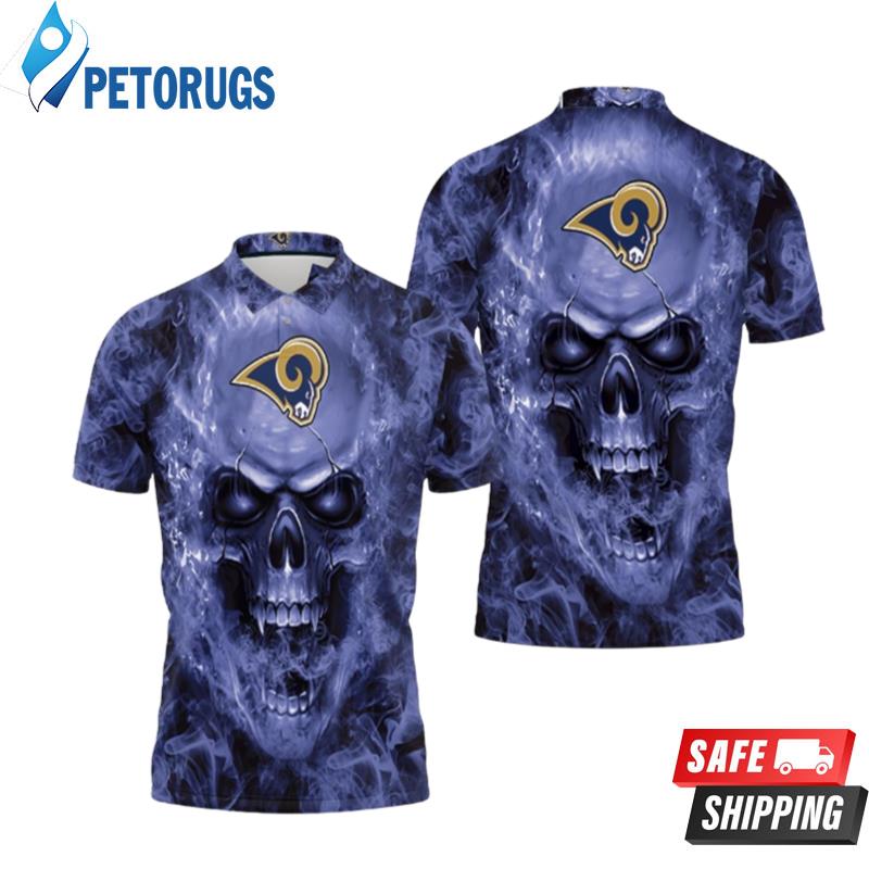 Los Angeles Rams Nfl Fans Skull Polo Shirts