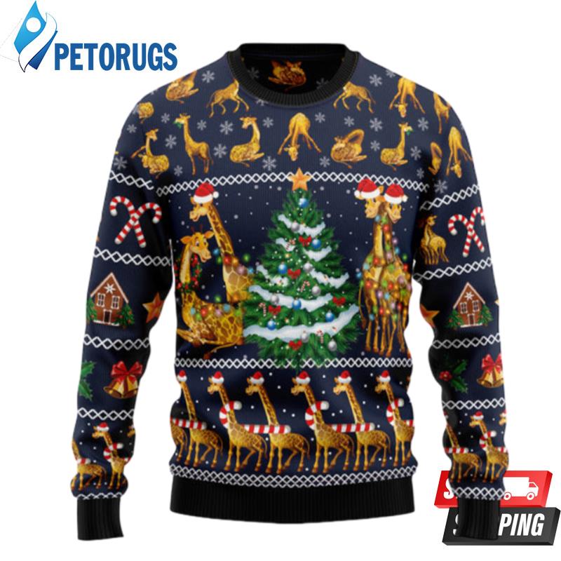 Love Giraffe Ugly Christmas Sweaters