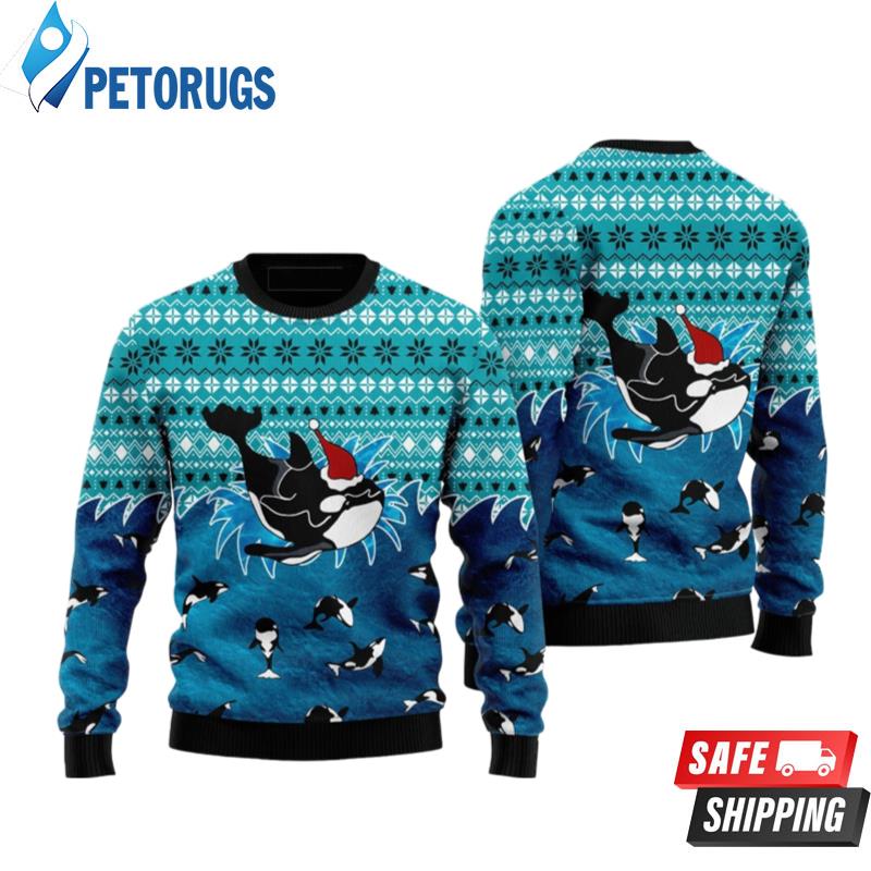 Love Oracle Whale Cuye Ugly Christmas Sweaters