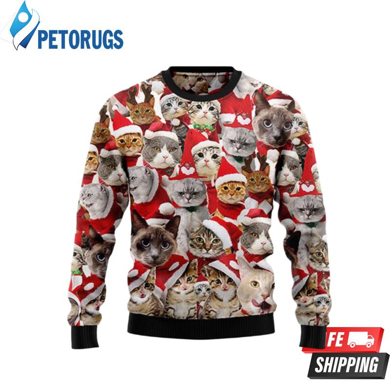 Lovely Black Cat Ugly Christmas Sweaters