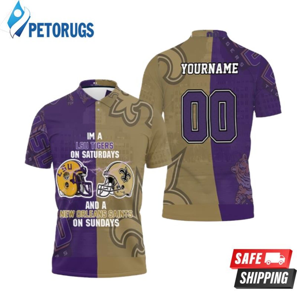 Kamara 41 New Orleans Saints Nfl Personalized Polo Shirts - Peto Rugs