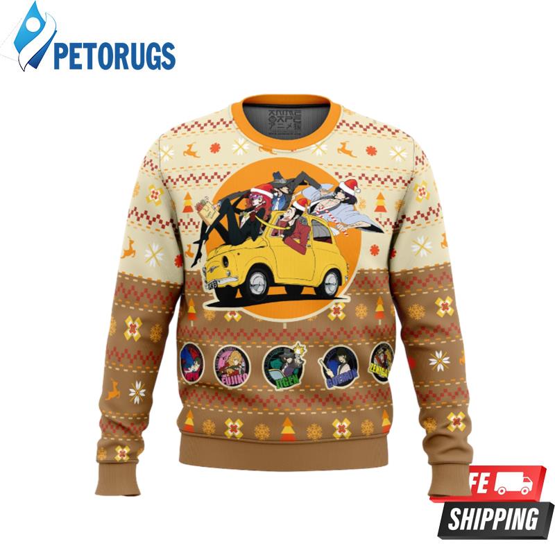 Lupin the 3rd Happy Trip Ugly Christmas Sweaters