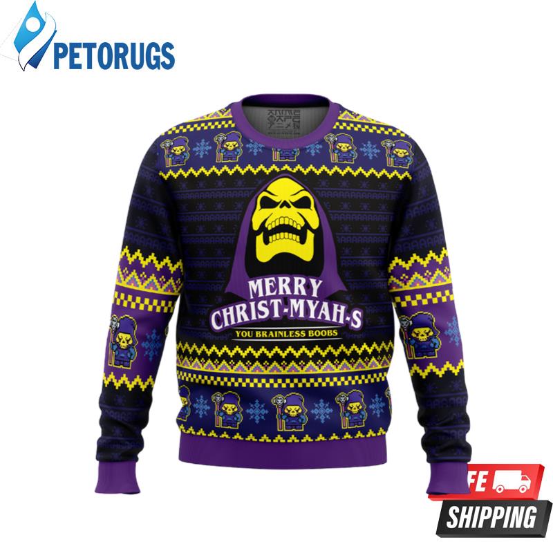 MYAH-rry Christ-MYAHs He-Man Ugly Christmas Sweaters