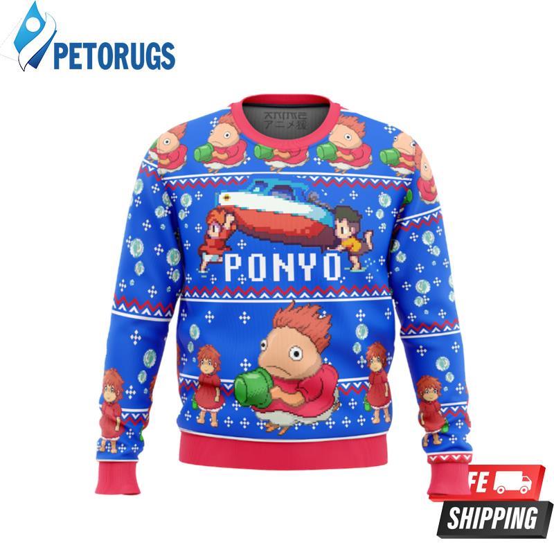 Magical PONYO Ugly Christmas Sweaters