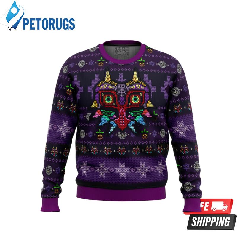 Majoras Mask Seamless Pattern Legend of Zelda Ugly Christmas Sweaters