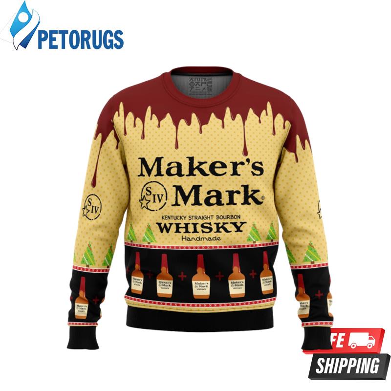 Maker's Mark Whisky Ugly Christmas Sweaters