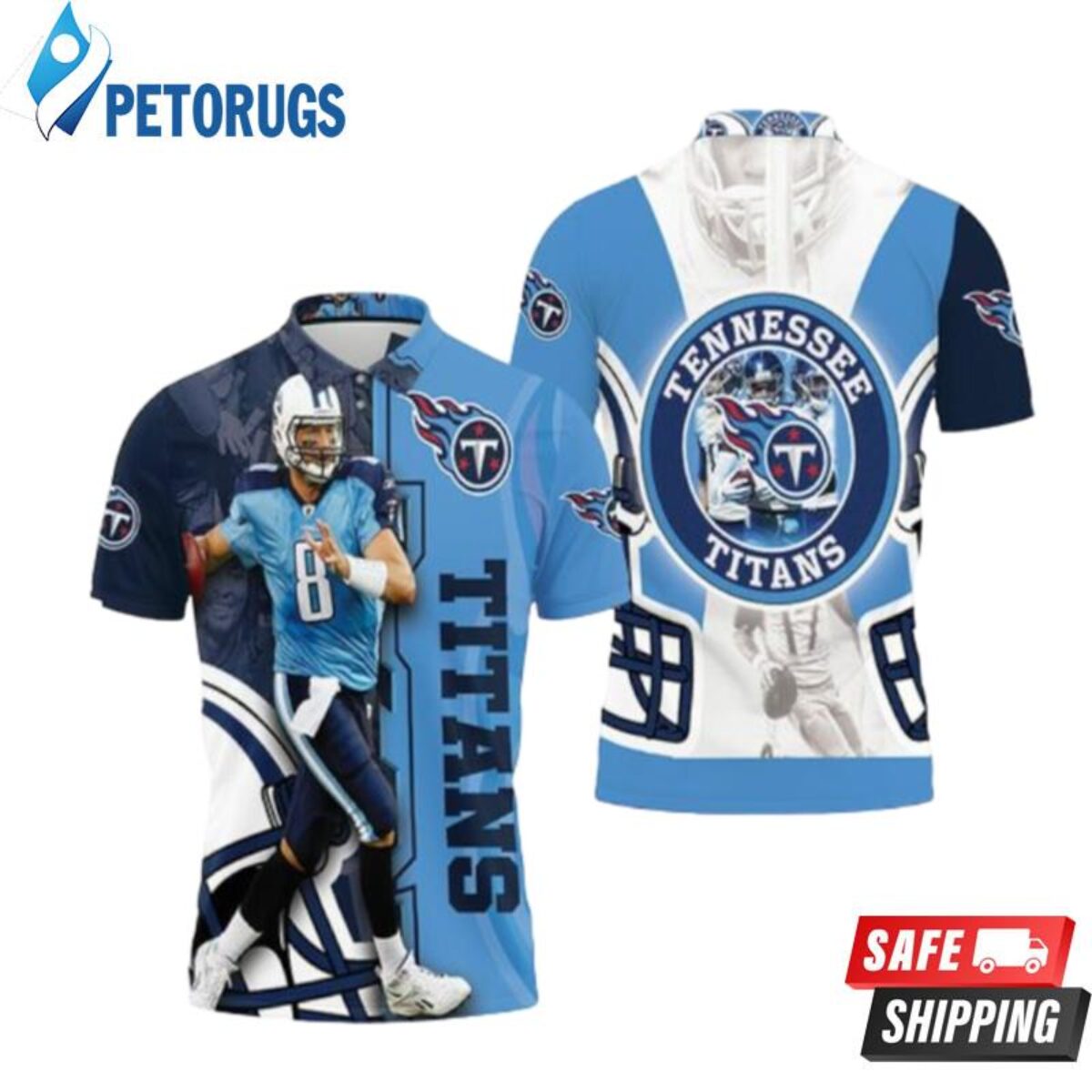 Marcus Mariota #8 Tennessee Titans Super Bowl 2021 Afc South Division Ship  Polo Shirts - Peto Rugs