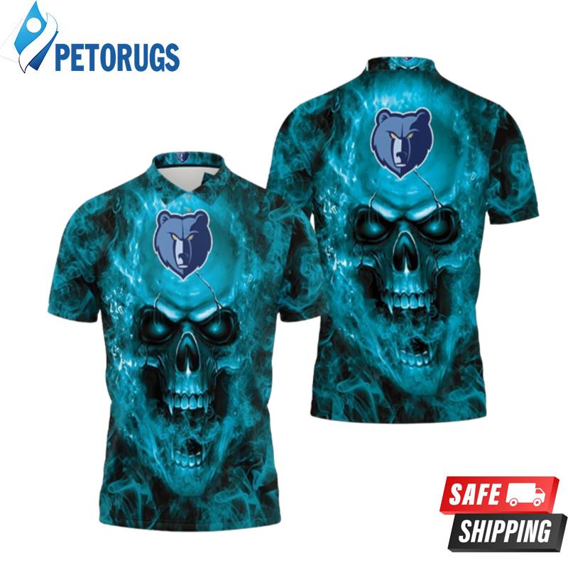 Memphis Grizzlies Nba Fans Skull Polo Shirts