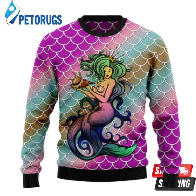 Mermaid Light Ugly Christmas Sweaters