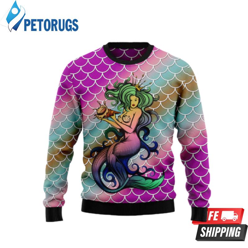 Mermaid Light Ugly Christmas Sweaters