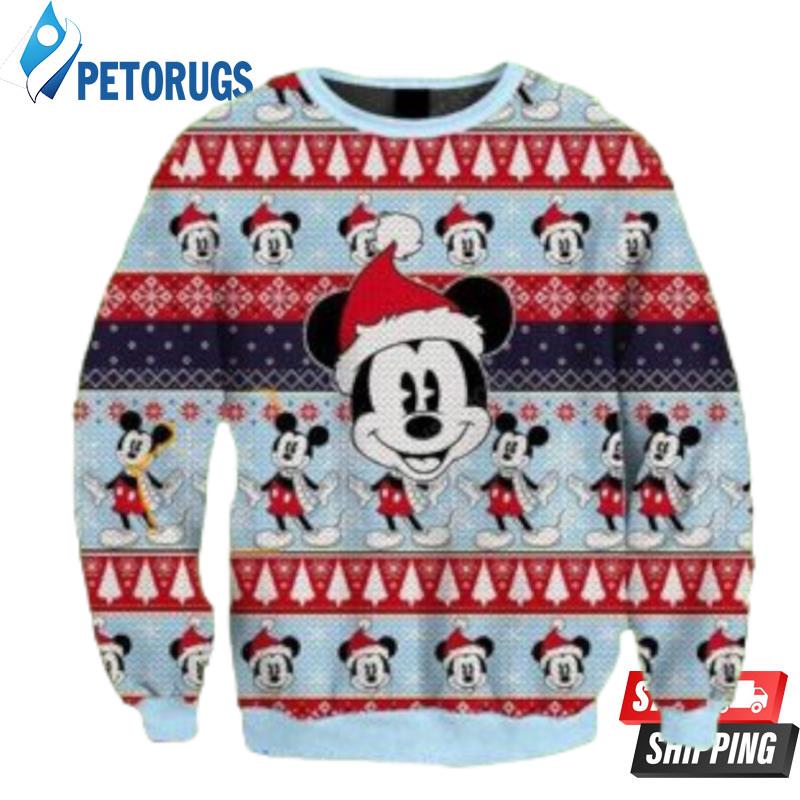 Merry Christmas Disney Mickey Thanksgiving Ugly Christmas Sweaters