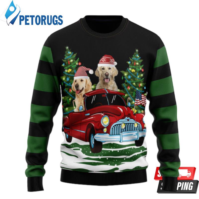 Merry Christmas Golden Retriever Ugly Christmas Sweaters