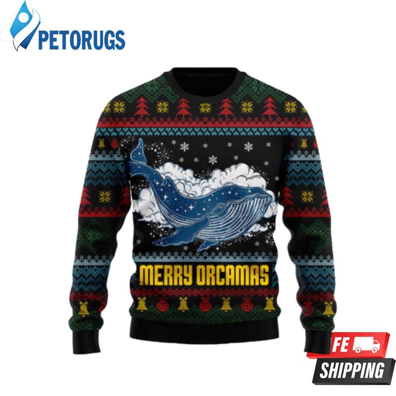 Merry Christmas Orcas Killer Whale Ugly Christmas Sweaters