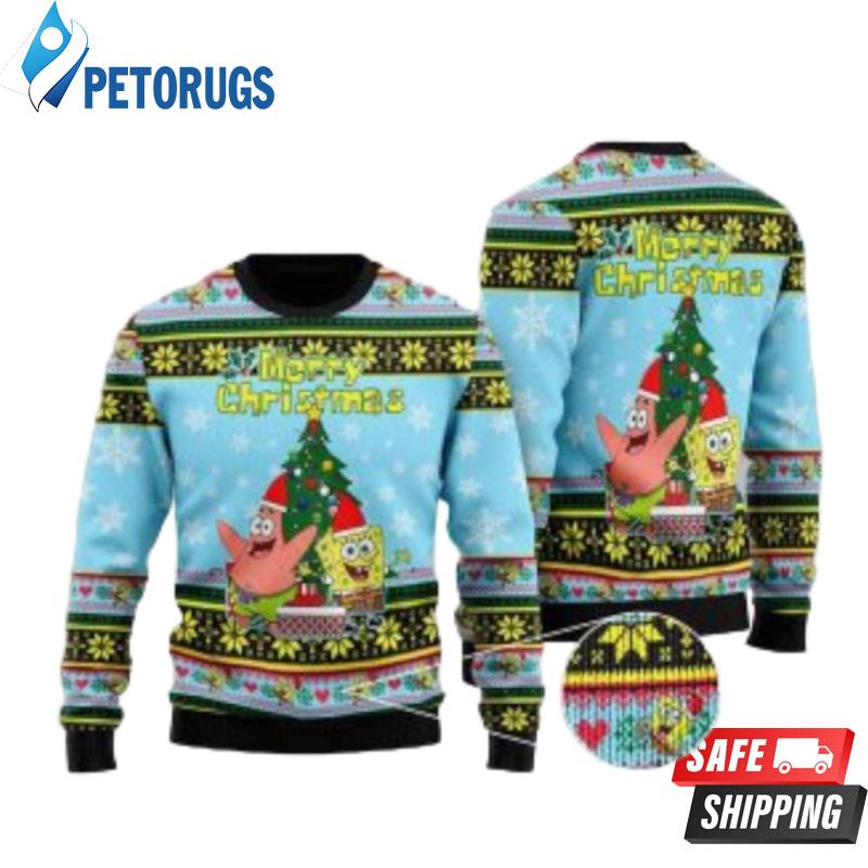 Merry Christmas Spongebob Christmas Ugly Christmas Sweaters