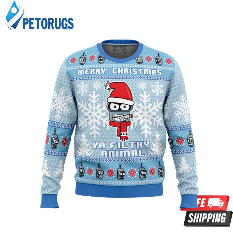 Merry Christmas Ya Filthy Animal Futurama Ugly Christmas Sweaters