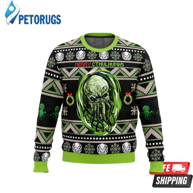 Merry Cthulhumas Cthulhu Ugly Christmas Sweaters